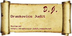 Draskovics Judit névjegykártya